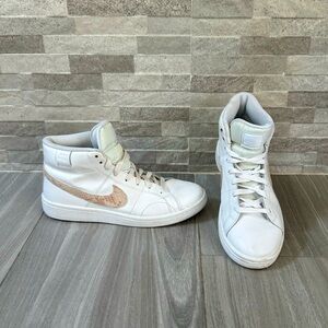 Nike Court Royale Shoes- White and Pink Snake- 8 Women